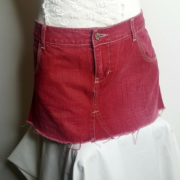 red denim skirt size 16